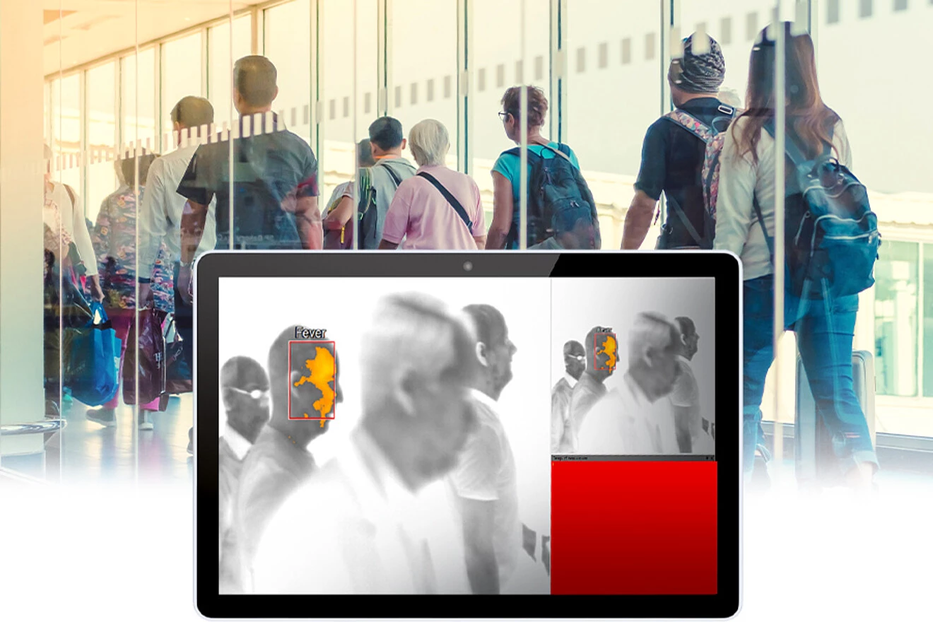 Сtream live thermal imaging із зазначенням температури обличчя