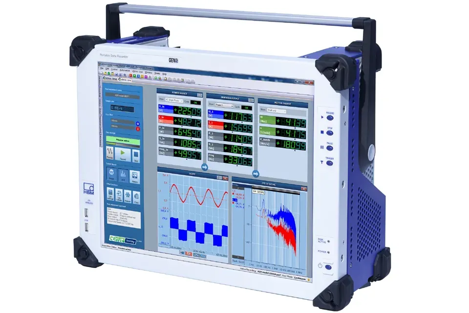 HBM GEN3iA Genesis HighSpeed mainframe with integrated PC and touchscreen