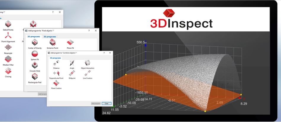 3DInspect — програмне забезпечення для 3D-аналізу хмар точок Micro-Epsilon
