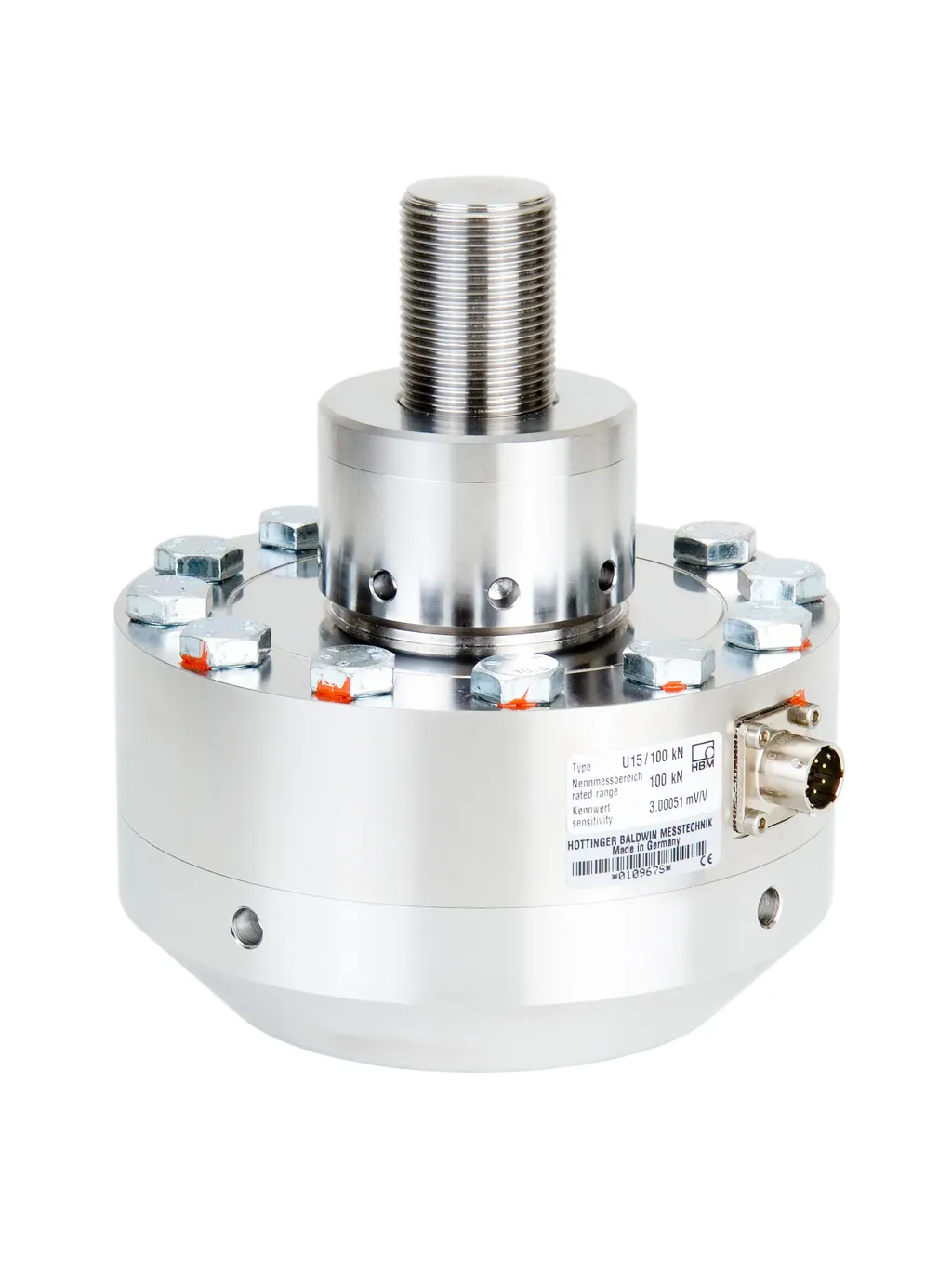 HBK U15 — reference force transducer 2.5 kN…2.5 MN, компактний, IP67
