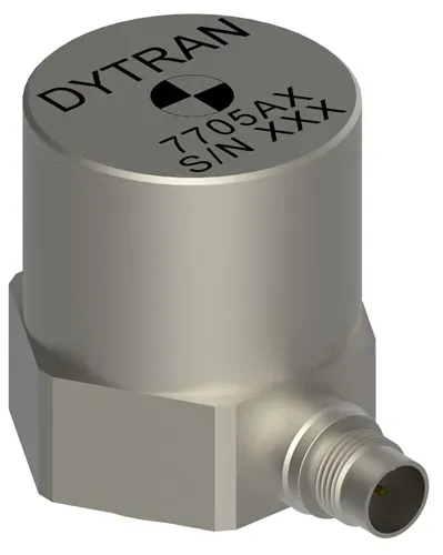 Dytran 7705A — гібридний VC MEMS + Piezo акселерометр, 0–10 kHz, титан