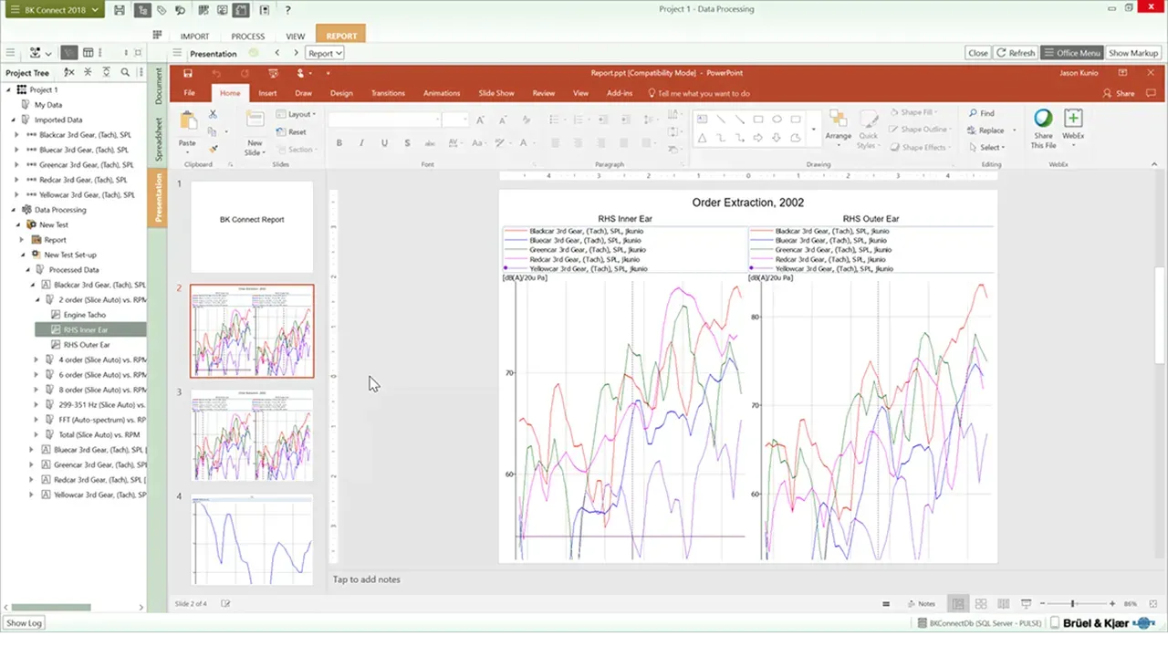BK Connect 8400 Data Viewer — перегляд та звіти даних звуку і вібрації