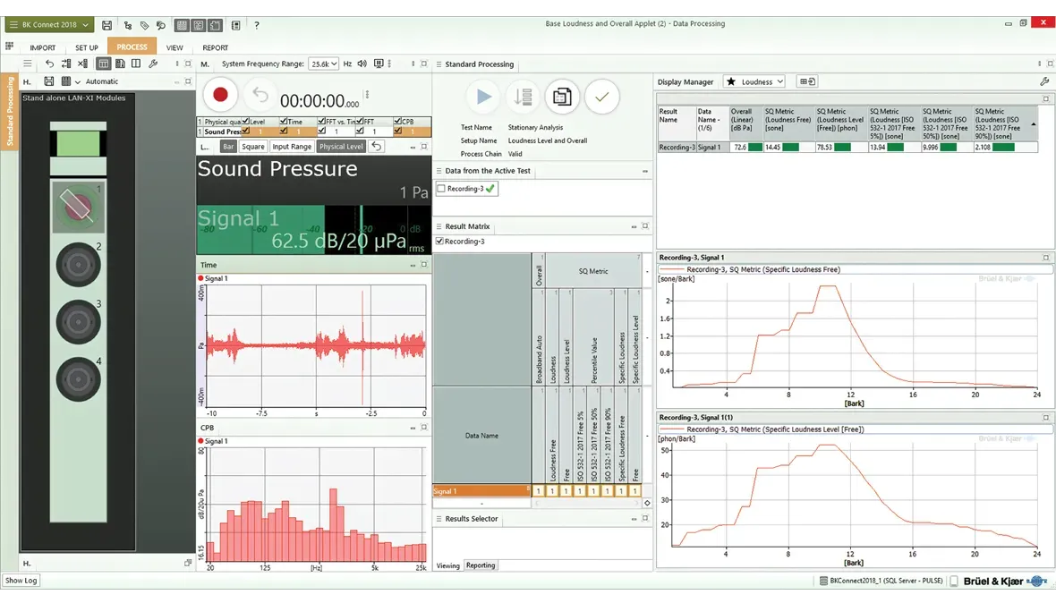 BK Connect 8490-D — аплет Loudness & Overall Analysis, ISO 532-1