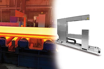 Гарячий прокатний стан зі стрічкою сталі та вимірювальним модулем